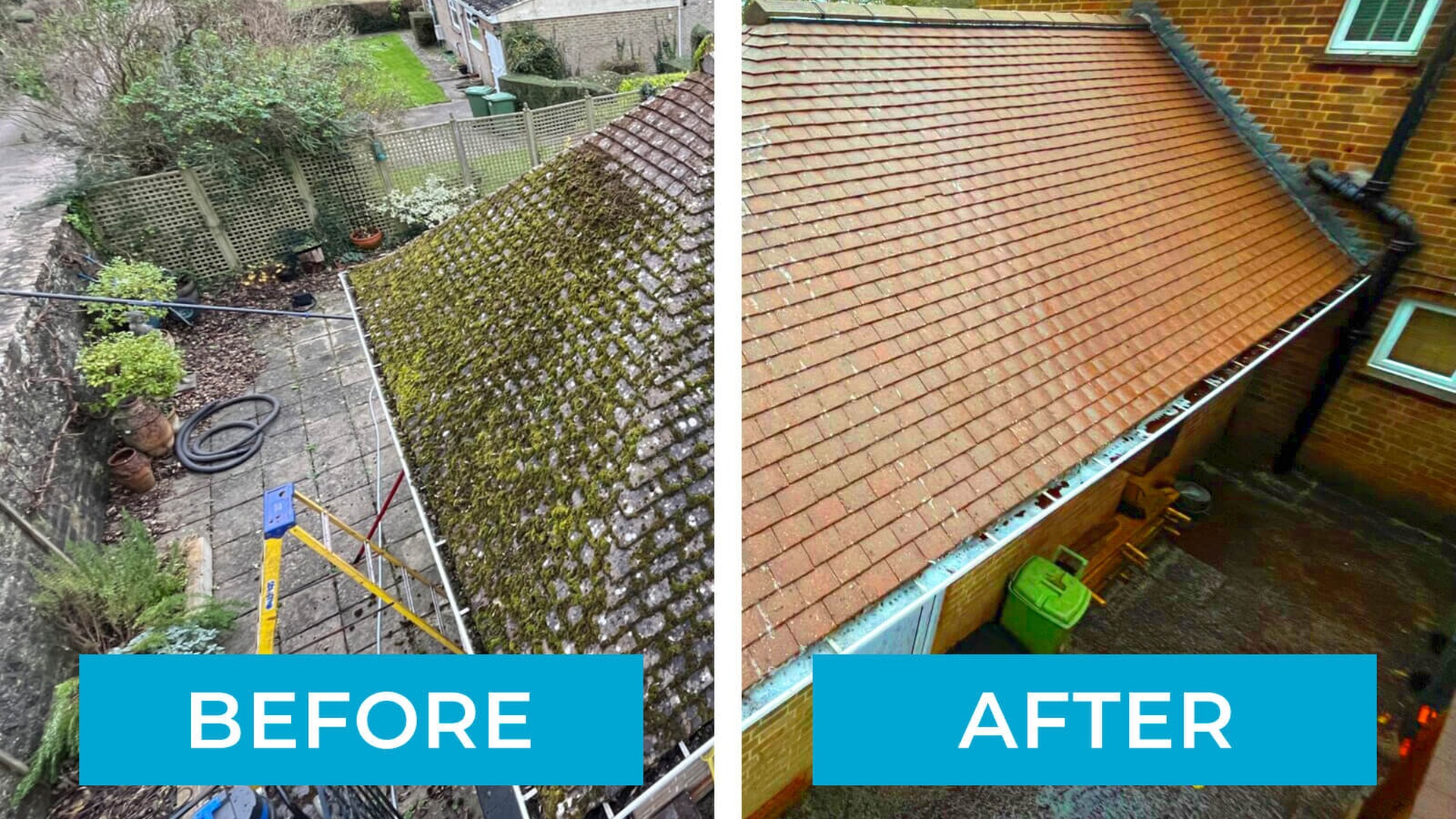 Clean well-maintained UK home after roof cleaning